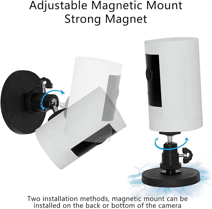 TEKCAM Magnetic Camera Mount Compatible with Outdoor Cam Plus, Stick up Cam Battery, Outdoor Camera Magnetic Mount, Rubber Coated Base Magnet, 1Pack