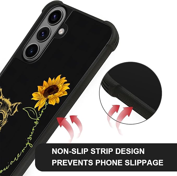 for Samsung Galaxy S26 Plus Case,Graphic Design for Girl Boy Soft Silicone Hard Acrylic Shock Protection Designed for Samsung Galaxy S26 Plus Pig Sunflower Yellow Sunshine Pattern