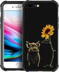 for iPhone 7/8 Case, Pig Sunflower Yellow Sunshine Pattern Made of Soft Silicone Hard Acrylic Shock Protection for iPhone 7/8
