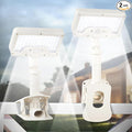 Clip On Solar Lights Outdoor with Motion Sensor, 360°Rotatable & Vertically Adjustable Solar Fence Lights with 92 LEDs (600 LM, 6000 K),IP65 Waterproof Security Light for Deck, Gutter（White, 2 Pack）