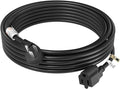 FIRMERST 1875W 15 Feet Extension Cord 14 AWG 15A Flat Plug Black