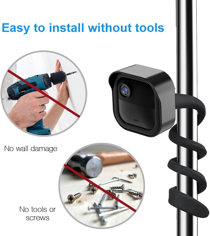 All-New Flexible Twist Mount for Blink Outdoor 4 /3rd Gen/Outdoor 2K+ Camera, with Weatherproof Protective Housing and Blink Sync Module Outlet Wall Mount (Black)