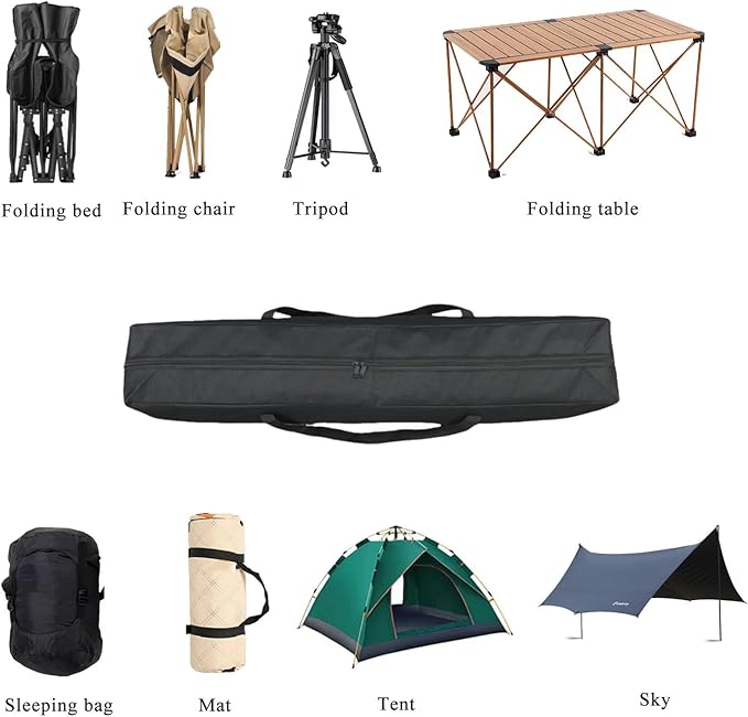 Heavy Duty Water-Resistant Duffle Organizer Bag - XL Storage for Hammock Cover, Grill Tools,Flash Light Stand, Canopy Tent & Folding Chairs with MOLLE Straps (33''(L) x5.9''(W) x5.9''(H))