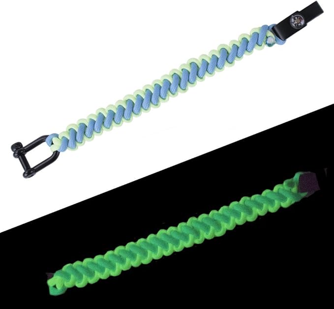 Glow in The Dark Zesty 550lb Paracord – 21 Strand Luminous Parachute Cord for Nighttime Outdoor Utility – 8 Colors and Length Options of 25', 50’, 100’, and 1,000’