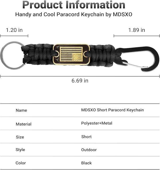 Short Keychain Lanyard for Keys for Men, Heavy Duty Braided Clip Paracord Keychain for Wallets, Keys, Whistle，Outdoor Activities [Short]