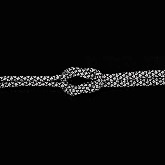 MOOCY Paracord 550 Paracord Rope,7 Inner Strands/Parachute Cord,Nylon Type III Paracord,Ideal Nylon String for Survival & Camping Gear - 5/32 in x 164 ft (4mm x 50m),Silver Black