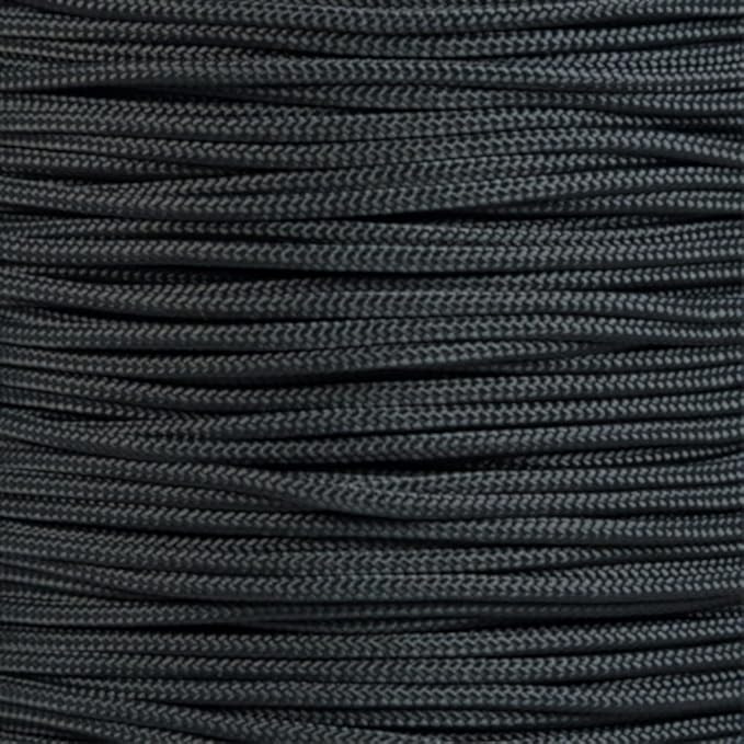 Paracord Planet | Type II Commercial Grade 425 Paracord – 425 LB Tensile Strength W/ 3mm Diameter (Black, 10 FT)