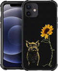 for iPhone 12/12 Pro Case, Pig Sunflower Yellow Sunshine Pattern Graphic Design Girl Boy Soft Silicone Hard Acrylic Shock Protection for iPhone 12/12 Pro