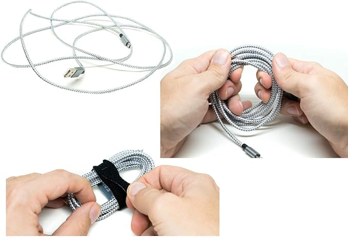 Reusable Cinch Straps 1" x 12" - 12 Pack, Multipurpose Quality Hook and Loop Securing Straps (Black) - Plus 2 Free Bonus Reusable Cable Ties