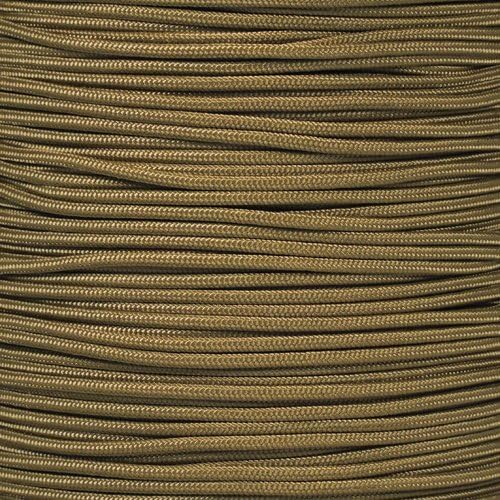 Paracord Planet 275lb Paracord – 3/32 Inch (2.38 mm) Nylon Crafting Cord with 5 Strand Inner Core – Coyote Brown (250 ft)