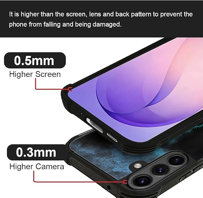 for Samsung Galaxy S26 Plus Case,Graphic Design for Girl Boy Soft Silicone Hard Acrylic Shock Protection Designed for Samsung Galaxy S26 Plus Blue Breathing Wolf Pattern