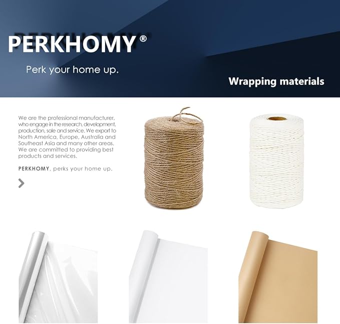 PerkHomy Jute Twine String 3600 Feet Natural Thin for Craft Gardening Plant Gift Wrapping Tag Art Wedding Home Decoration Packing Material Christmas Bulk (3600 FT * 2mm (3Ply))