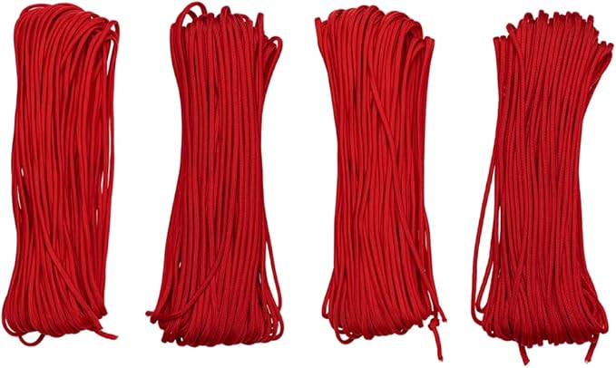 Paracord Planet Solid Color 550lb Paracord – 7 Strand Type III Nylon Cord for Indoor and Outdoor Tasks – Scarlet Red (10 ft)