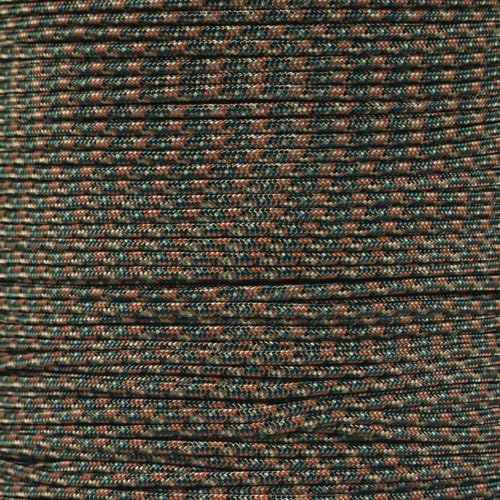 Paracord Planet 275lb Paracord – 3/32 Inch (2.38 mm) Nylon Crafting Cord with 5 Strand Inner Core – Woodland Camo (25 ft)