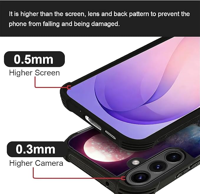for Samsung Galaxy S26 Plus Case,Graphic Design for Girl Boy Soft Silicone Hard Acrylic Shock Protection Designed for Samsung Galaxy S26 Plus Star Two Wolfs Howling Pattern