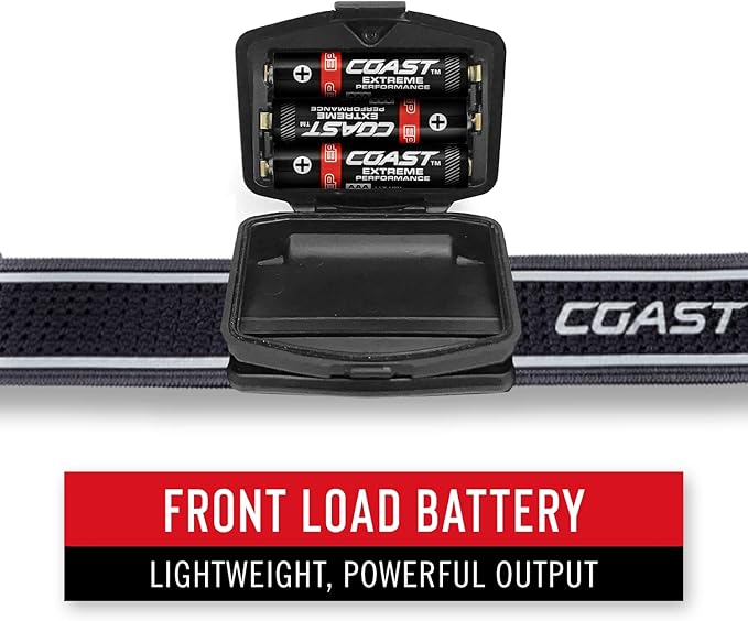 COAST FL75R Rechargeable 530 Lumen Dual Color Focusing LED Headlamp, Green