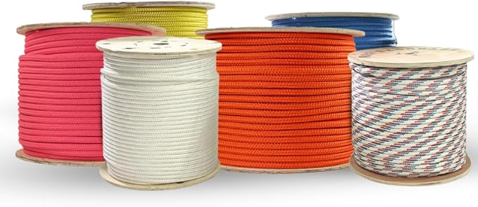 SGT KNOTS Arborist Double Braided Polyester Rope - Heavy Duty Tree Pulling Rope, Rigging, Tree Ropes, Arborist Pulling, Felling, Sailing, Industrial Rigging (0.5 in x 75 ft) Orange