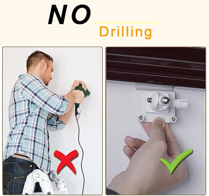 HOLACA [Upgraded Version] Vinyl Siding Clips for Arlo ZUMIMALL Ring Eufy Security Camera, Hanger Hooks for Mounting Security Camera, Weatherproof Stainless Steel Material (1 Pack, White)