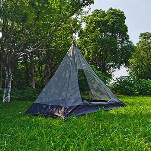 Tipi Tent Half Pyramid Mesh 2-4 Person Hot Teepee Tent with Fire Retardant Stove Jack for Flue Pipes 2 Person Mesh - Image 5