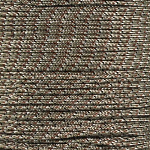 Paracord Planet 275lb Paracord – 3/32 Inch (2.38 mm) Nylon Crafting Cord with 5 Strand Inner Core – Desert Camo (50 ft)