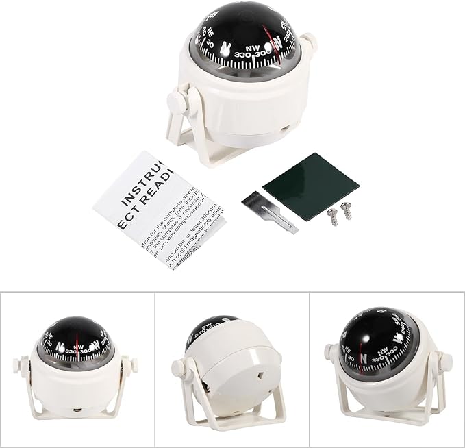 Waterproof Sea Car Compas Dashboard,Boat Compas Marine Dash Mount Dashboard Compas for Car Watercraft Boat Caravan