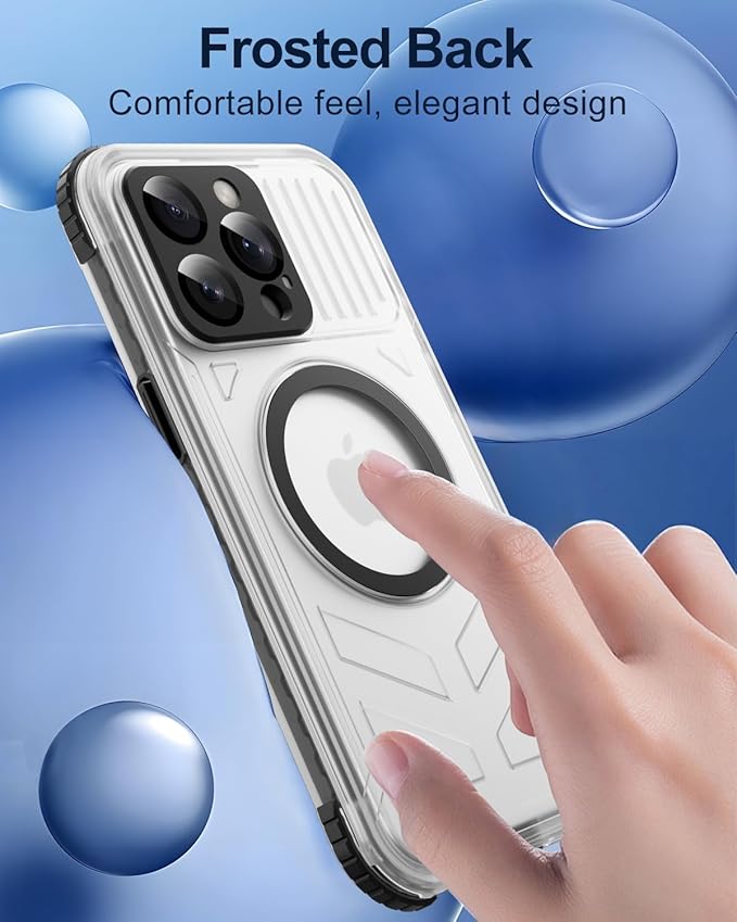 for iPhone 15 Pro Waterproof Case with Magsafe, Built-in [Camera & Screen Protector] [Lanyard], IP68 Water Proof Full Body Dustproof Heavy Duty Frosted Protective Phone Cover, 6.1" Black
