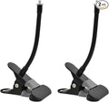 Holicfun Clip Mount for Ring, Blink, Eufy, Google Nest, Wyze, and Arlo Indoor Outdoor Cameras, 15cm Gooseneck Arm, Flexible Adjustment, Strong Clamp, Black, 2-Pack