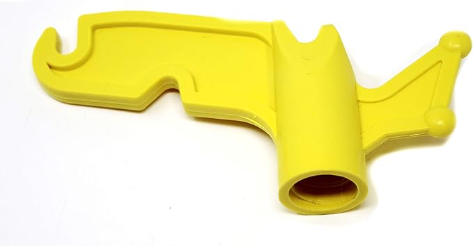 JSP Manufacturing Multi-Purpose Plastic Utility Hook Screw On Pole Attachment (Pole NOT Included) - Hang Christmas Lights, Bird feeders, Sting Lights, Ropes, Boat Lines (3, Yellow)