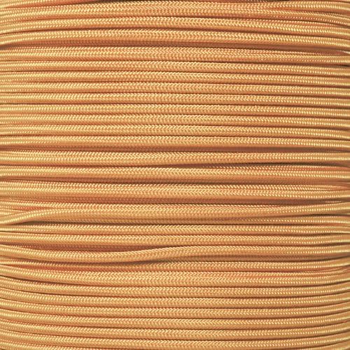 Paracord Planet 275lb Paracord – 3/32 Inch (2.38 mm) Nylon Crafting Cord with 5 Strand Inner Core – Goldenrod (1000 ft)