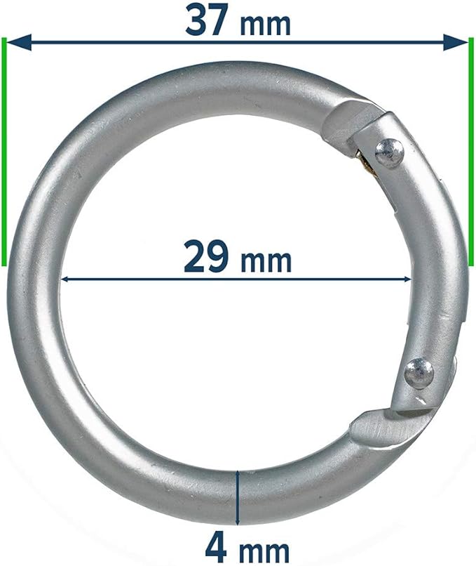 Paracord Planet Spring Gate O Rings – Available in 3/4 Inch and 1 Inch Sizes – Silver, Bronze, and Gold Color Options (50 Pack, 1 Inch, Silver)