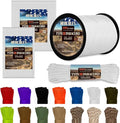 HERCULES Type III Paracord 550 Paracord Rope Parachute Cord, 50' White for Survival Rope, Survival Cord