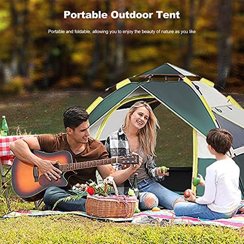 Ergocar Camping Tent 210T Oxford Cloth Waterproof Windproof Dome Adults Tent, 2-4 Man Ultraligh Ventilated 2 Doors & 2 Windows Pop up Tent for Family Long Trip, Hiking & Fishing - Image 2