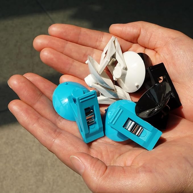 Multi Purpose Suction Cup Clips, Car Sunshade Cloth Fixing Clip, Refrigerator Message Papers Clip (Mix-Color)