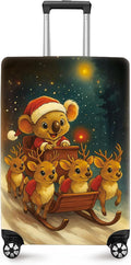 ANNA QUEEN Christmas Koala Luggage Cover, Cute Santa Koala with Reindeer Suitcase Protector, Washable Stretchable Travel Sleeve for 28-30 Inch Luggage