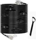 50FT 16 Gauge Outdoor Extension Cord,7 Spaced Outlet Cable.Multi Outdoor Evenly-Spaced Plugs,Power Cord Splitter,Ideal for Holiday Decoration and Christmas Light,ETL Listed