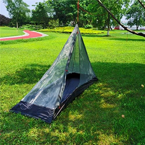 Tipi Tent Half Pyramid Mesh 2-4 Person Hot Teepee Tent with Fire Retardant Stove Jack for Flue Pipes 2 Person Mesh - Image 4