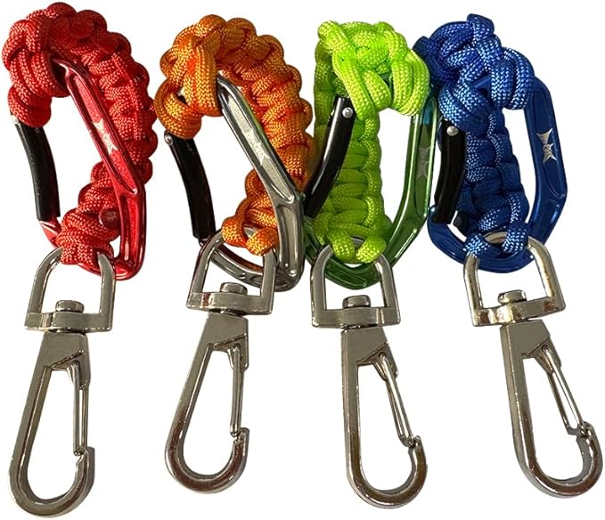 HERCULES Paracord Keychain Set – 2 Pack Lanyard Rope with Aluminum Clip, Durable Paracord Wrist Strap for Outdoor Activities, Imperial Red
