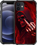for iPhone 12/12 Pro Case, Gestures Funny Skull Pattern Graphic Design Girl Boy Soft Silicone Hard Acrylic Shock Protection for iPhone 12/12 Pro