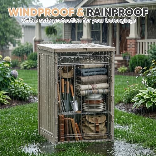 EasyUp 56 Gal Waterproof Outdoor Storage Box UV Resistant Deck Box - Image 3