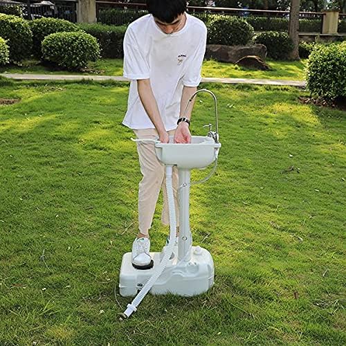 Combo Outdoor Dressing Tent with Portable Camping Sink Hand Wash Station Basin for RV,Outdoor,Indoor, HDPE - Image 3
