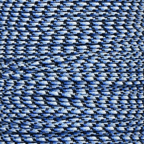 Paracord Planet 275lb Paracord – 3/32 Inch (2.38 mm) Nylon Crafting Cord with 5 Strand Inner Core – Blue Snake (50 ft)