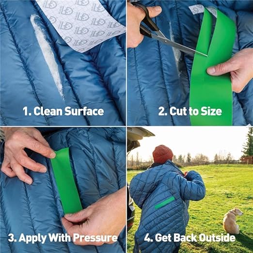 GEAR AID Tenacious Tape 3” x 20” Micro-Ripstop Fabric Gear Repair Tape, Fix Holes and Rips in Puffy Jackets, Rain Gear, Tents, Sleeping Bags and Outdoor Equipment, Orange, 2 Rolls