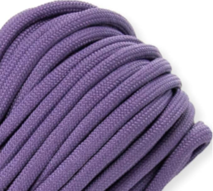 Paracord Planet Solid Color 550lb Paracord – 7 Strand Type III Nylon Cord for Indoor and Outdoor Tasks – Purple (50 ft)