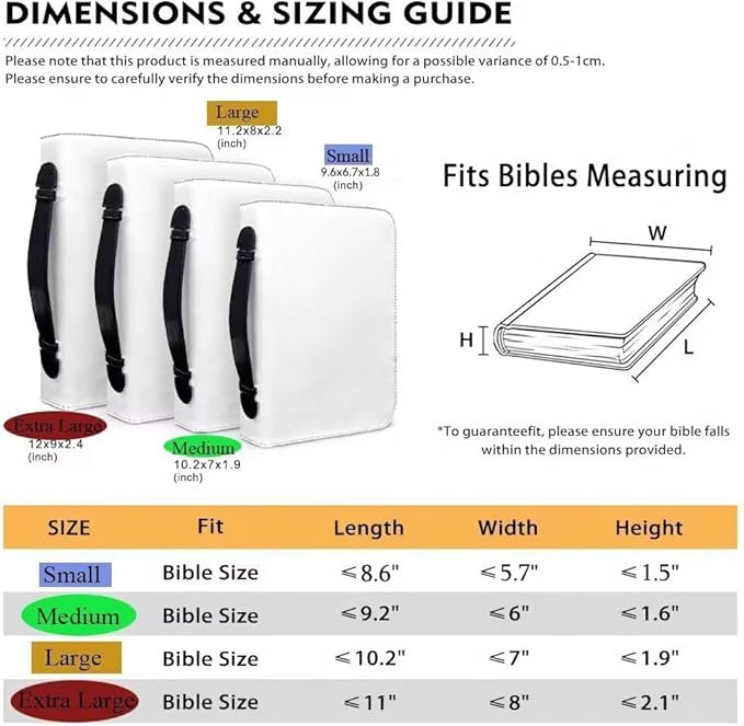 Medium Bible Cover Case for Women Men American Flag and Cross PU Leather Bible Case with Bookmark Church Bag Book Carrying Case Bible Cover for Women Men Bible Case for Men Women
