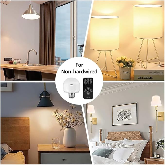 BLUEYE Rechargeable Light Bulbs,2Pack,10W,Remote Control,Soft Warm 2700K-6000K,50W Equivalent,450Lumens,E26 Detachable Charging,Battery Operated Emergency Lamp for No Outlet