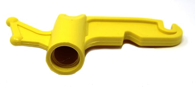 JSP Manufacturing Multi-Purpose Plastic Utility Hook Screw On Pole Attachment (Pole NOT Included) - Hang Christmas Lights, Bird feeders, Sting Lights, Ropes, Boat Lines (2, Yellow)