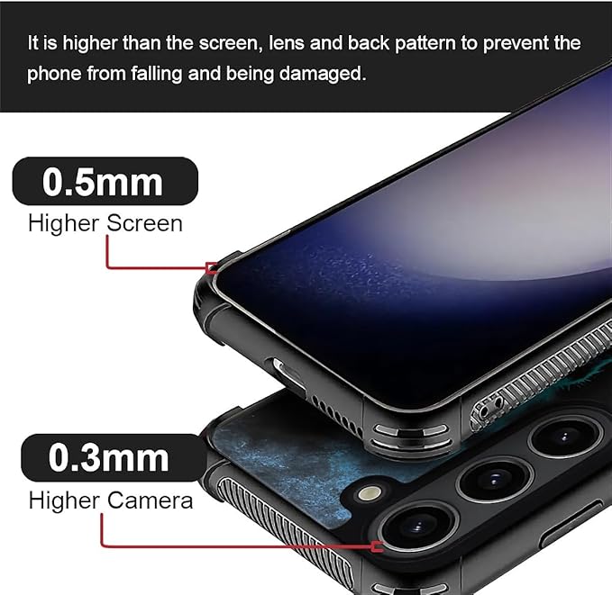 for Samsung Galaxy S23 Plus Case, Blue Breathing Wolf Pattern Graphic Design Girl Boy Soft Silicone Hard Acrylic Shock Protection for Samsung Galaxy S23 Plus