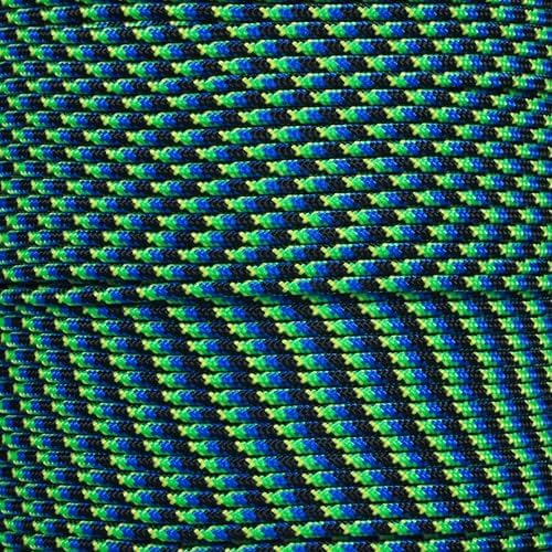 Paracord Planet 275lb Paracord – 3/32 Inch (2.38 mm) Nylon Crafting Cord with 5 Strand Inner Core – Aquatica (25 ft)