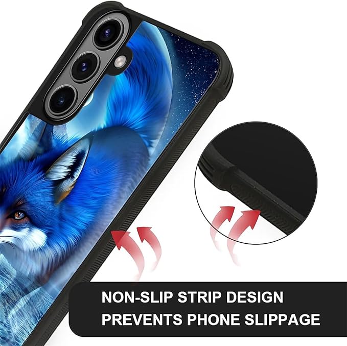 for Samsung Galaxy S26 Case,Graphic Design for Girl Boy Soft Silicone Hard Acrylic Shock Protection Designed for Samsung Galaxy S26 Snowy Mountain Fox Lake Pattern