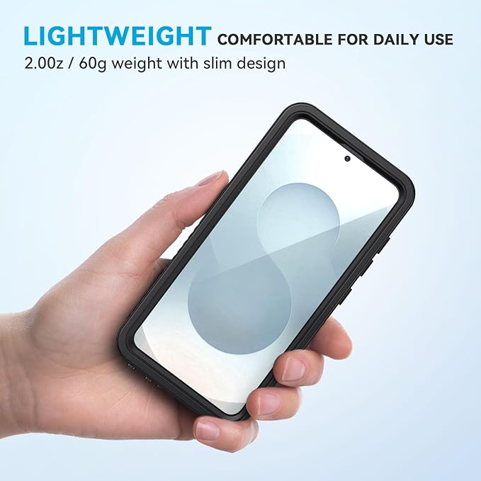 Lanhiem Magnetic for Samsung Galaxy S25+ Plus Phone Case, IP68 Waterproof Dustproof Case with Built-in Screen Protector, Rugged Full Body Protective Cover for Galaxy S25 Plus 6.7 Inch, Black